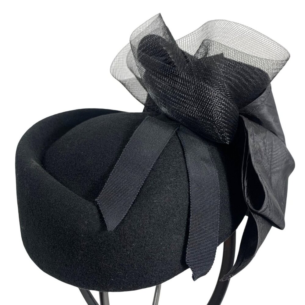 VTG Lancaster Wool Church Hat Ribbon Mesh Made In USA Sonni San Francisco